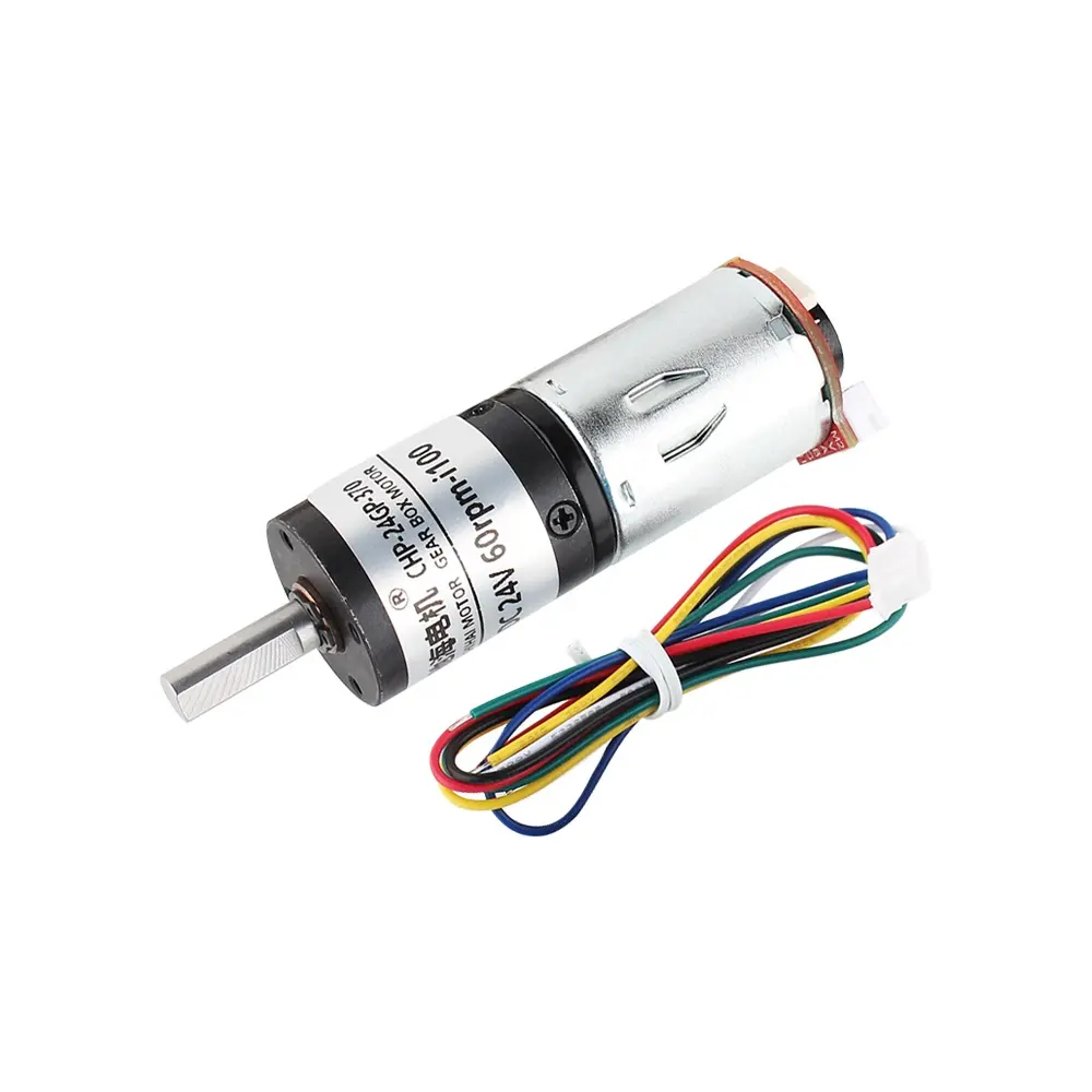 CHP-24GP-370ABHL DC12V 24โวลต์24มิลลิเมตรดาวเคราะห์ลดบวกมอเตอร์ไฟฟ้าที่มี11PPR เข้ารหัส