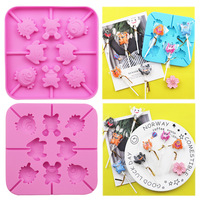 Moule à glace en silicone à 8 cavités Mini Monster outil de gaufrage avec logo personnalisé emballage durable pour les vacances