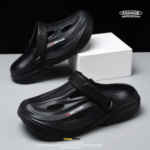 Beiyan Men's Summer Thick-Soled Non-Slip Breathable EVA Slippers <b>Platform</b> <b>Heel</b> Outdoor Beach Wear Closed-Toe Sandals - Product Image 4