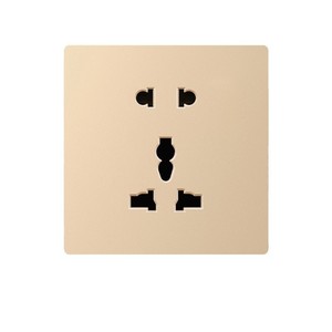 Hồng Kông Và Macau Phổ Chuyển Đổi 146 Anh Ổ Cắm Bảng Điều Chỉnh Vàng Rượu Sâm Banh Đa Chức Năng 5-Pin 86-Loại Duy Nhất Cực 13A 3-Pin - Product Image 1