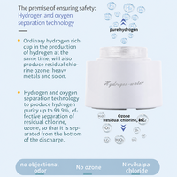 Bouteille Générateur d'Eau Hydrogénée Riche en H2, Électrolyse SPE PEM, 1400-2000 Ppb, Portable, Rechargeable USB Type-C, Ioniseur 450ml pour Voiture et Camping-car