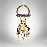 Carillon éolien attrape-rêves en coquilles de graines naturelles, percussion manuelle en coquilles de noix, guérison sonore, décoration murale bohème pour yoga et méditation