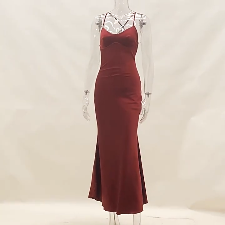 Women's Iti Sling Sexy Backless Lace Up Dresses main image 0