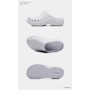 Антистатическая Больничная хирургическая обувь для мужчин и женщин, обувь для чистой комнаты, для операционной, с противоскользящими отверстиями, безопасная рабочая обувь - Product Image 4