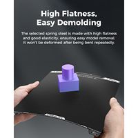 Plaque de construction en acier Creality K1 SE/K1C 235x235mm avec surface en résine époxy, magnétique et flexible pour imprimante 3D