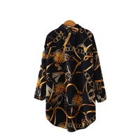 Blouse en Chiffon de Mode Taille Plus Décontractée et Ample à Manches Trois-Quarts pour Femmes, Vente en Gros