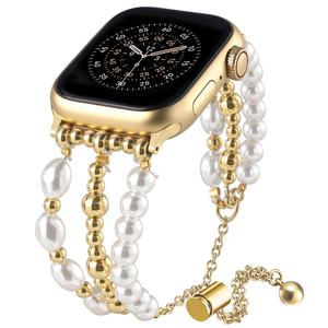 <span class=keywords><strong>Bracelet</strong></span> à perles <span class=keywords><strong>compatible</strong></span> avec le <span class=keywords><strong>bracelet</strong></span> <span class=keywords><strong>Apple</strong></span> <span class=keywords><strong>Watch</strong></span>, <span class=keywords><strong>bracelet</strong></span> extensible en perles faites à la main pour femmes, pour iWatch Series - Product Image 1