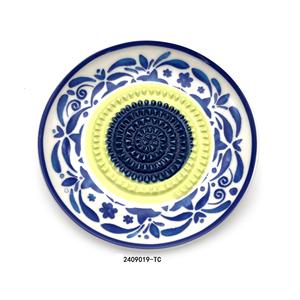 Innovativedinner tấm handmade Dark Red gốm vắt tay tấm với xử lý trang trí món ăn cho gừng tỏi và hành tây - Product Image 3