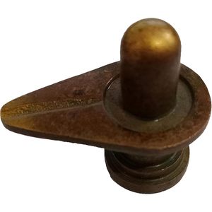 หัตถกรรม parijat เครื่องทองเหลืองขนาดเล็ก shivlinga sivalingam pooja Murti Idol for shiva Temple Mandir Decor Antique-1 Vastu ของขวัญ - Product Image 4