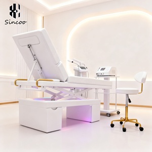 Fabricante de cama de masaje eléctrica para salón de belleza LED atmósfera luz 3 motores función ajustable cama de belleza eléctrica - Product Image 4