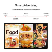Pantalla publicitaria LCD montada en la pared Pantalla de señalización digital para restaurante y tablero de información interior