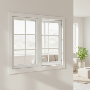 Fenêtre à battant moderne en alliage d'aluminium, double vitrage Low-E, insonorisée, certifiée Energy Star, pour chambre à coucher - Product Image 1
