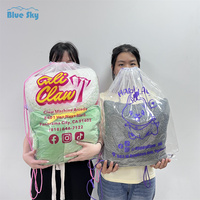 Sacs à cordon à impression graphique Sacs en PE à joint serré Sacs colorés Sacs en plastique résistants à la déchirure Sacs à cordon personnalisés