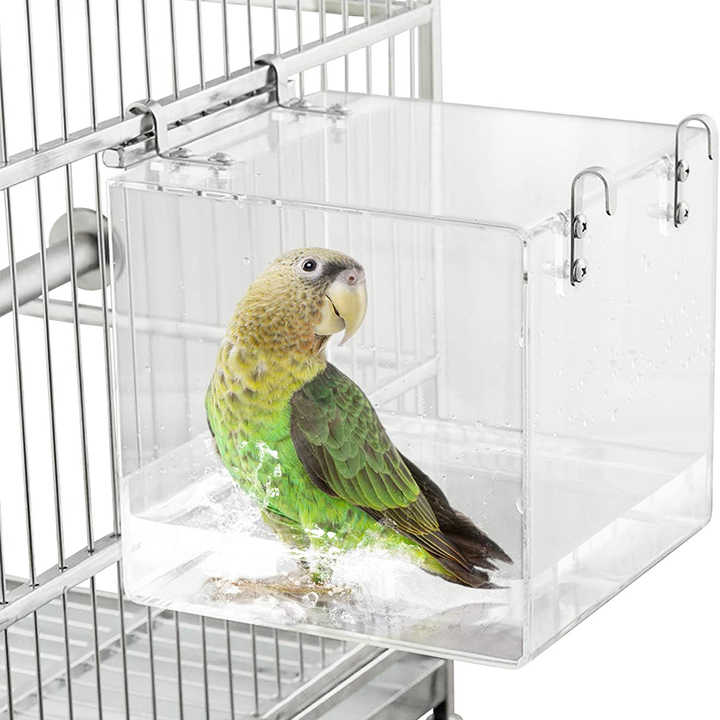 Photo inspiration: Clear Acrylic Bird Bath Shower Cage With 4 Hooks Photo Inspiration