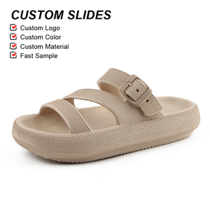 Sandales décontractées OLICOM avec logo personnalisé, plateforme épaisse, style nu-pieds, pantoufles décontractées, pantoufles d'intérieur et d'extérieur en EVA pour femmes - Product Image 1