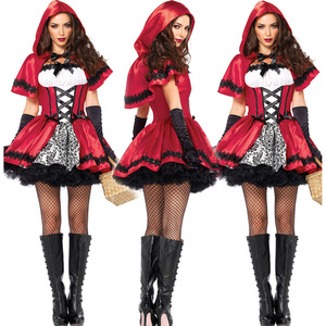 Costume de cape à capuche <span class=keywords><strong>rouge</strong></span> pour femmes sexy pour Halloween Fairy Tale - Product Image 1