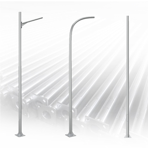 LECUSO Double Arm Hot Dip Galvanized Powder Coated Steel Street Light <b>Poles</b> 4M-12M Customizable Color 20+ Year Lifespan 10-Year - Product Image 4