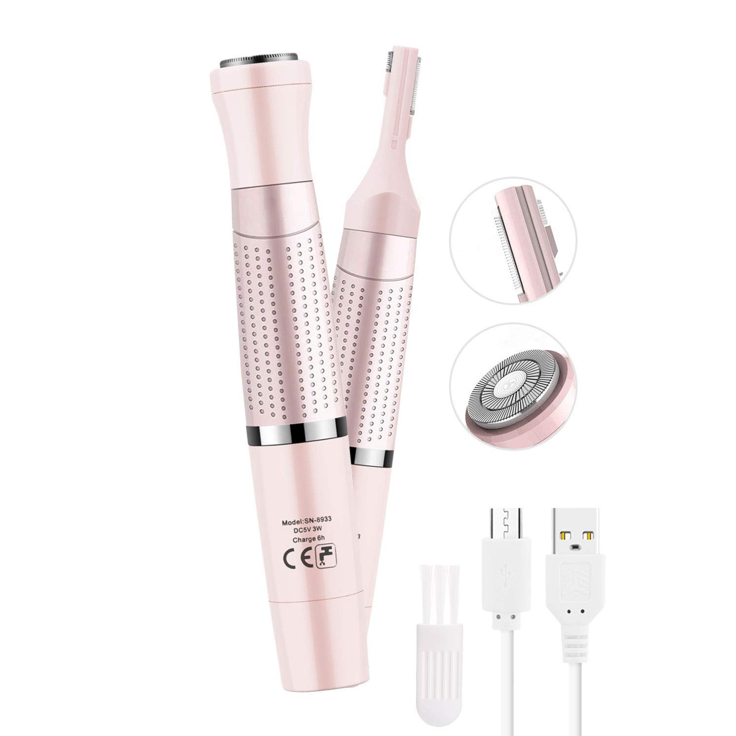 Электрический триммер для бровей Kingworth, портативный бритвенный станок для бровей, бритвенный набор для бровей