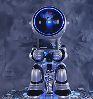 Estatua LED de Robot Futurista de Ciencia Ficción, Estilo Cyberpunk, Adorno Artístico de Resina/FRP para Escritorio, Decoración Moderna para el Hogar, Regalo Tecnológico Creativo