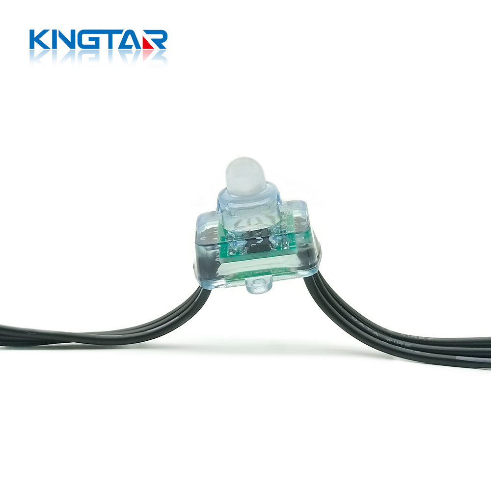 12mm RGB LED Square Pixel Light String Waterproof IP68 Plastic Landscape Point Lights