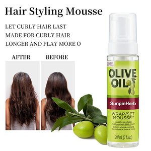 Set de Espuma para el Cabello con Aceite de Oliva Orgánico de Calidad Profesional, Fijación Fuerte, Antiencrespamiento, Realza los Rizos, Ligero, Sin Residuos, Sin Escamas - Product Image 1