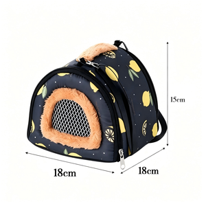 Bolsa de Transporte para Mascotas con Estampado de Osito, Bolsa Transpirable de Malla para Gatos, Perros Pequeños y Hámsteres, para Viajes al Aire Libre - Product Image 6