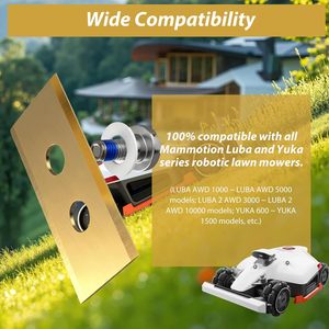 Cuchilla de Repuesto para Robot Cortacésped Mammotion <span class=keywords><strong>Luba</strong></span> Yuka, Cuchillas Robóticas de Titanio Resistentes, con Arandelas de Plástico - Product Image 3