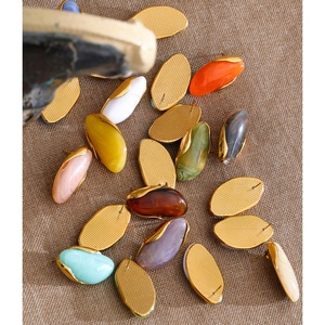 Pendientes Retro JINYOU 6604, Pendientes Multicolores de Resina, Chapados <span class=keywords><strong>en</strong></span> Oro de 18K, <span class=keywords><strong>Acero</strong></span> <span class=keywords><strong>Inoxidable</strong></span> PVD, Joyería - Product Image 4