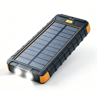 Banque d'alimentation solaire avec boussole intégrée, robuste, étanche, anti-poussière, portable, charge sans fil, pour les voyages en plein air, la randonnée