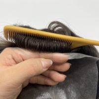 Prothèse capillaire pour hommes ME 0.04mm Skin Knot, dentelle HD frontale, nœuds V-Loop, 100% cheveux humains Remy, aspect naturel