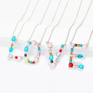 <span class=keywords><strong>Collana</strong></span> arcobaleno della boemia gioielli colore zircone cristallo strass alfabeto lettera iniziale <span class=keywords><strong>collana</strong></span> <span class=keywords><strong>nome</strong></span> oro per mamma donna ragazze - Product Image 5