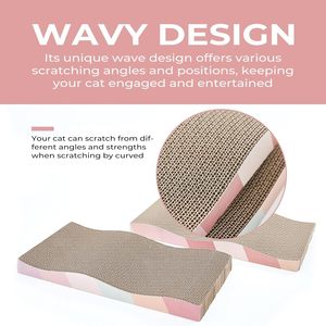 Kedi tırmalamak kurulu oluklu CatScratcher kapalı kediler için Catnip kedi Scratch Pad ile Premium Scratch dokular tasarım - Product Image 4