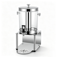 Distributeur de jus en acier inoxydable FLEY avec réservoir couvert, robinet et support surélevé pour hôtel, buffet, restaurant, service de traiteur