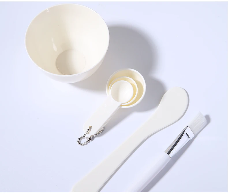 Lameila 6 in 1 plastic DIY face mask mixing bowl set with spatula spoon brush custom cosmetic facial mask bowl set 9064