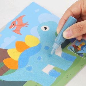 Ensemble de cartes de peinture d'animaux artistiques, livre de coloriage à l'eau, kit de bricolage pour arts et artisanat du sable - Product Image 5