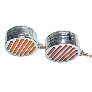 Luz de Pedestal de doble cara 98 Led 4 "redondo rojo ámbar Flatline con carcasa cromada para Semi camión guardabarros cola esquina señal de giro - Product Image 5