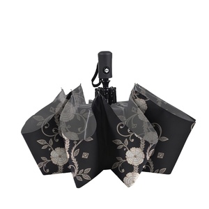 Fully <b>Automatic</b> Folding Golf Straight <b>Umbrella</b> Pongee Fabric Lightweight Compact Travel Durable Weatherproof Rain Gear for - Product Image 2