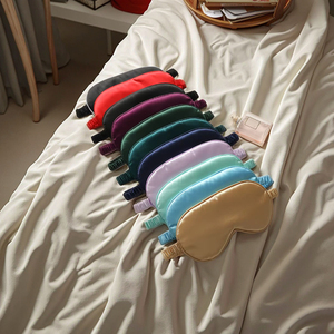 고품질 친환경 부드러운 수면 안대, 맞춤 실크 새틴 사계절 스포츠 스타일, 맞춤 색상 로고 도매 - Product Image 3