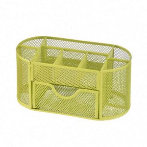 Mesh Desk Organizer Pencil Holder <b>9</b> Compartments with Drawer - Product Image 6