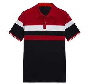 Meilleur prix pour hommes 100% coton piqué pour polo à manches courtes tenue décontractée multicolore à la mode avec motif solide - Product Image 6
