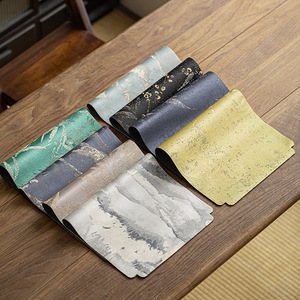 Chinese Zen-inspired dry brewing <b>tea</b> <b>set</b>, <b>tea</b> mat, waterproof <b>tea</b> towel, dry brewing <b>tea</b> tablecloth, mat, and accessories. - Product Image 1