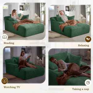 Ghế <span class=keywords><strong>sofa</strong></span> đa năng hiện đại, tối giản, hình vuông, kiểu lười, mô đun, nén chân không, chất liệu nhung bền, thân thiện với môi trường, một chỗ ngồi, có thể làm giường - Product Image 5