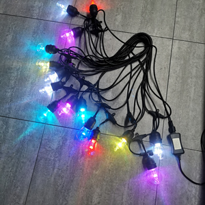48 pies 15 bombillas E27 Edison bombilla Strins RGB luces de enchufe al aire libre impermeable S14 Cadena de luces LED - Product Image 4