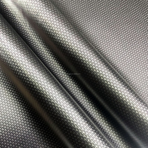 Vinyle synthétique semi-PU extensible 3D 5D effet fibre de carbone gris gaufré pour voiture, camping-car et marine - Product Image 1