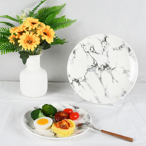 Thương mại cấp hiệu ứng đá cẩm thạch món ăn 10 mét dày đồ đá với vàng tĩnh mạch Cafe & Home Lead-Free tableware Set - Product Image 3