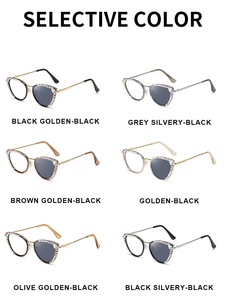 Lunettes photochromiques décoratives à monture œil de chat en diamant coloré avec verres anti-lumière bleue à changement de couleur - Product Image 6