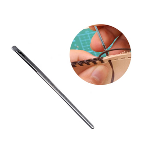 RTS DIY deri dikiş el sanatları aracı deri örgü iğnesi çift delikli deri halat dantel iğne - Product Image 1