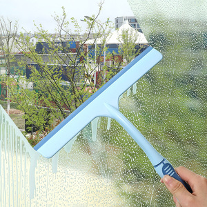 Multi Functional Glass <b>Squeegee</b> Plastic Handle Anti Slip Window Cleaning Tool For Home Desktop Use Blue Pink Beige - Product Image 3