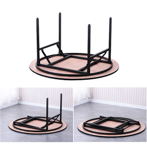 Tùy chỉnh khách sạn tổ Dạ tiệc gấp bảng 1.2m 1.4m 1.5m 1.6m 1.8m 2.0M PVC bàn tròn, rắn gỗ họp bàn đám cưới - Product Image 3