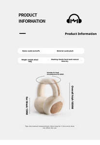 ที่ปิดหูกันหนาวแบบพกพา ผ้ากำมะหยี่นุ่ม พับได้ ป้องกันความหนาวเย็น ขนเทียม สำหรับฤดูหนาว - Product Image 6